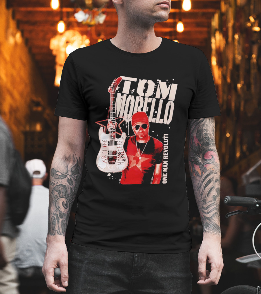 Tom Morello Arm The Homeless Guitar One Man Revolution Red Star T-Shirt