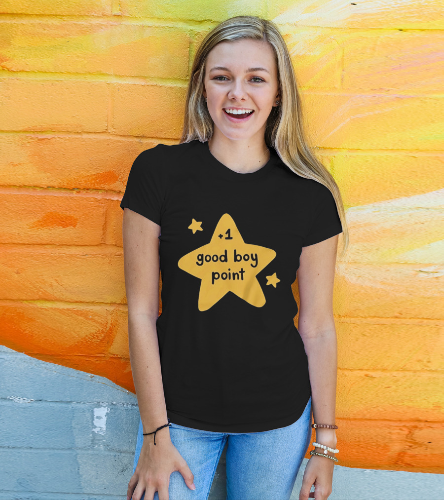 Plus 1 Good Boy Point Star Reward Positive Reinforcement Yellow Star T-Shirt