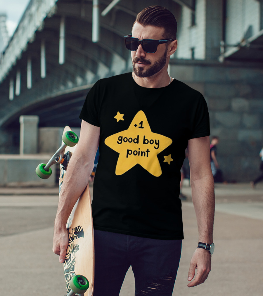Plus 1 Good Boy Point Star Reward Positive Reinforcement Yellow Star T-Shirt