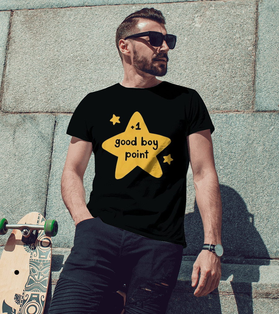 Plus 1 Good Boy Point Star Reward Positive Reinforcement Yellow Star T-Shirt