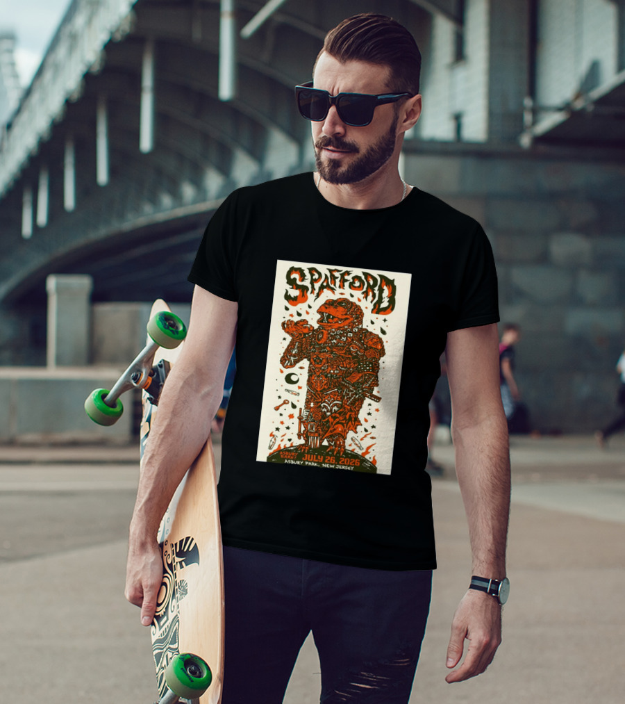 Spafford Asbury Park New Jersey Concert July 26 2026 Skeleton Spacesuit T-Shirt