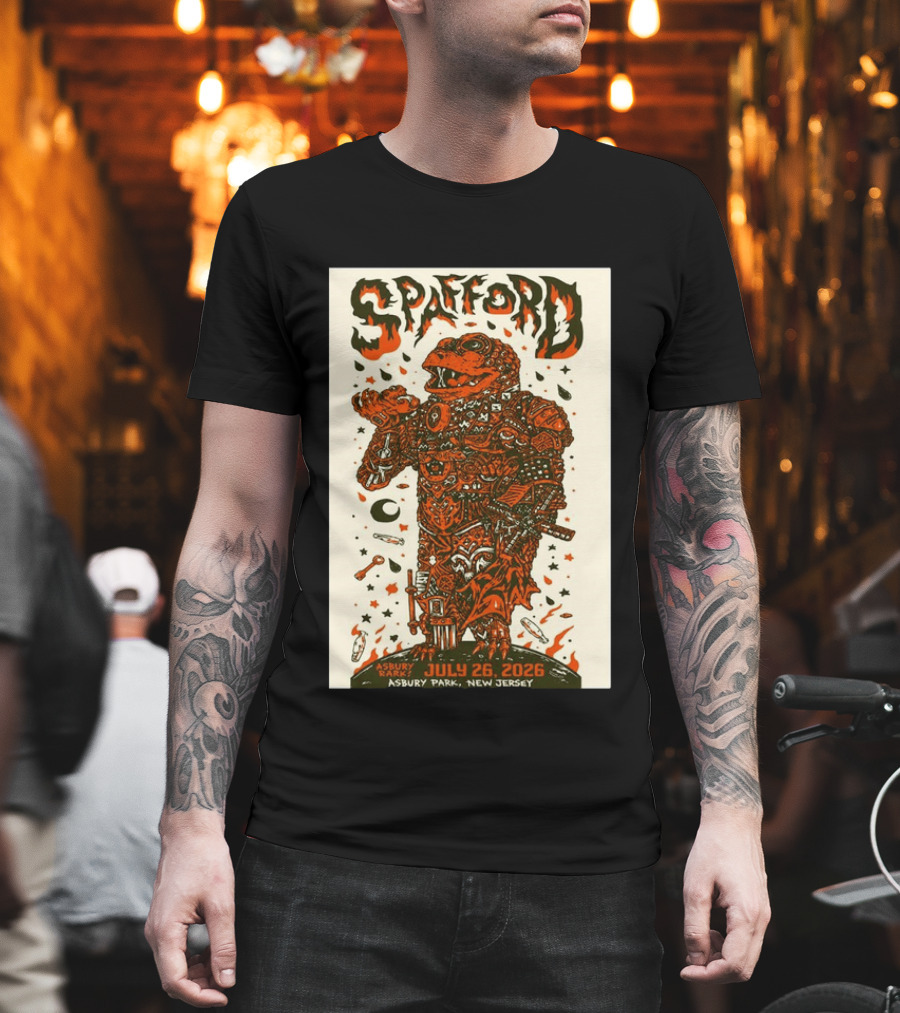 Spafford Asbury Park New Jersey Concert July 26 2026 Skeleton Spacesuit T-Shirt