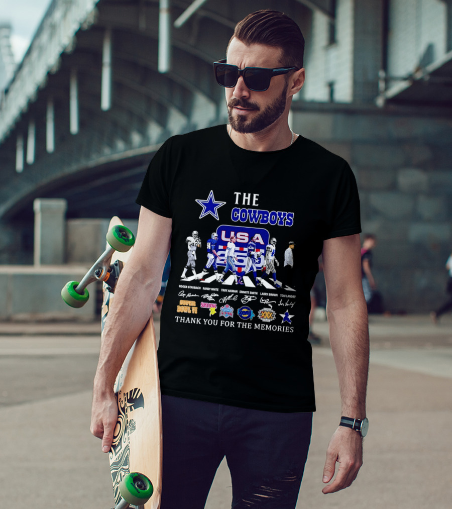 The Dallas Cowboys USA Abbey Road Super Bowl Thank You For The Memories T-Shirt