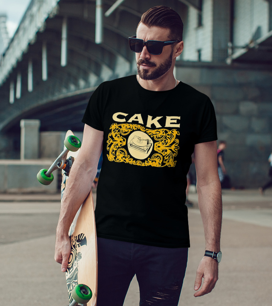 Cake Band Turntable Vintage Alternative Rock Music T-Shirt