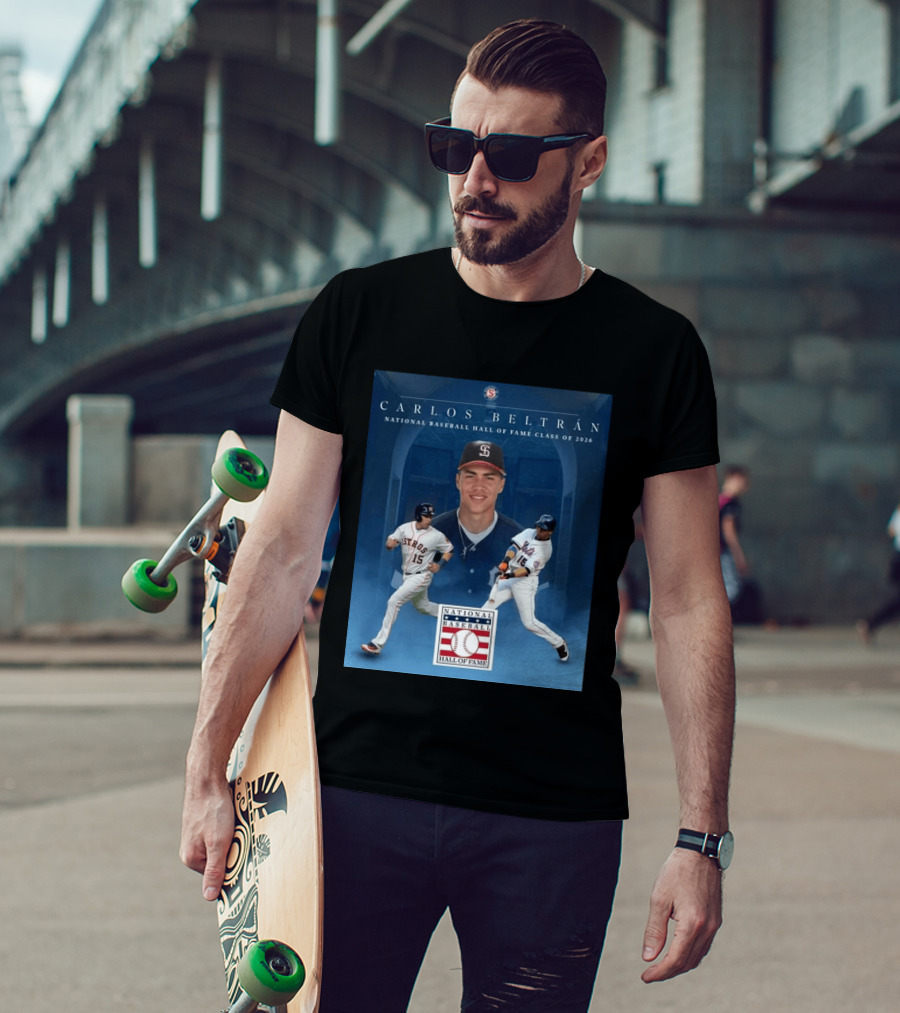 Carlos Beltrán National Baseball Hall Of Fame Class Of 2026 Induction MLB Star Recognition T-Shirt