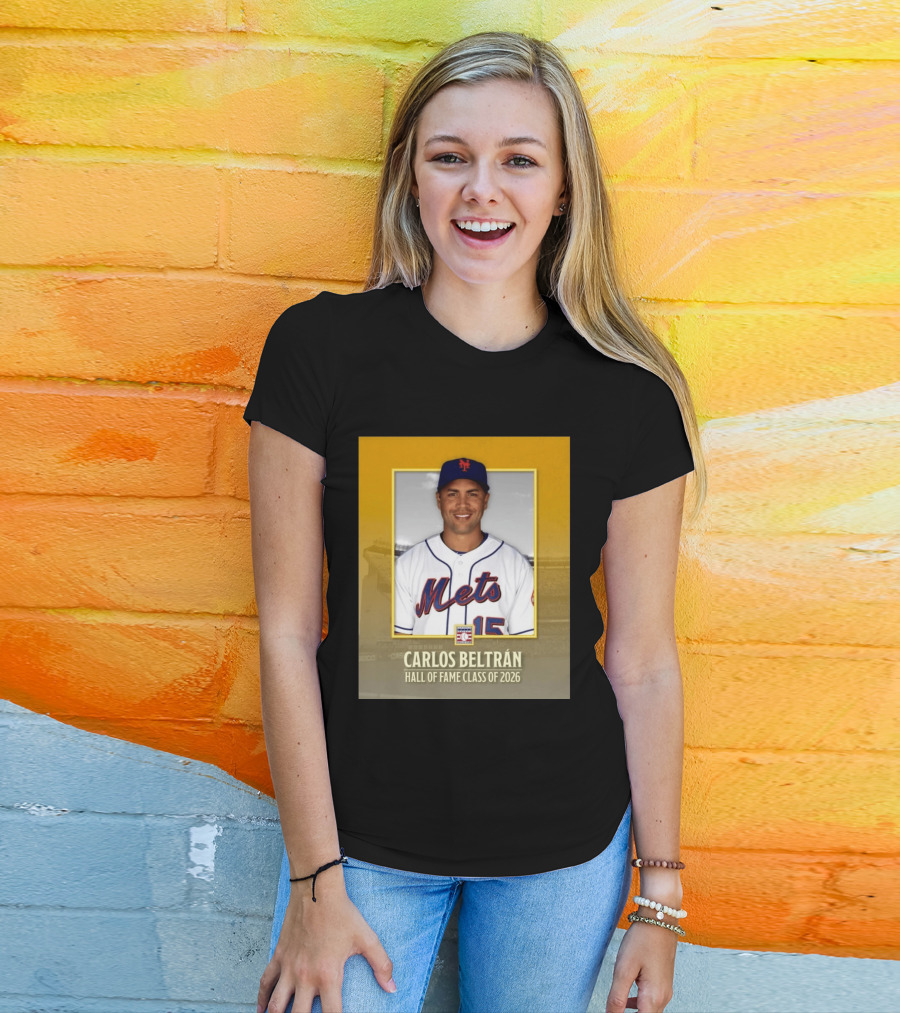 Carlos Beltrán Mets Hall Of Fame Class Of 2026 Induction T-Shirt