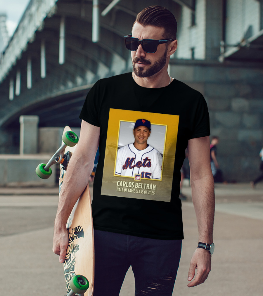 Carlos Beltrán Mets Hall Of Fame Class Of 2026 Induction T-Shirt