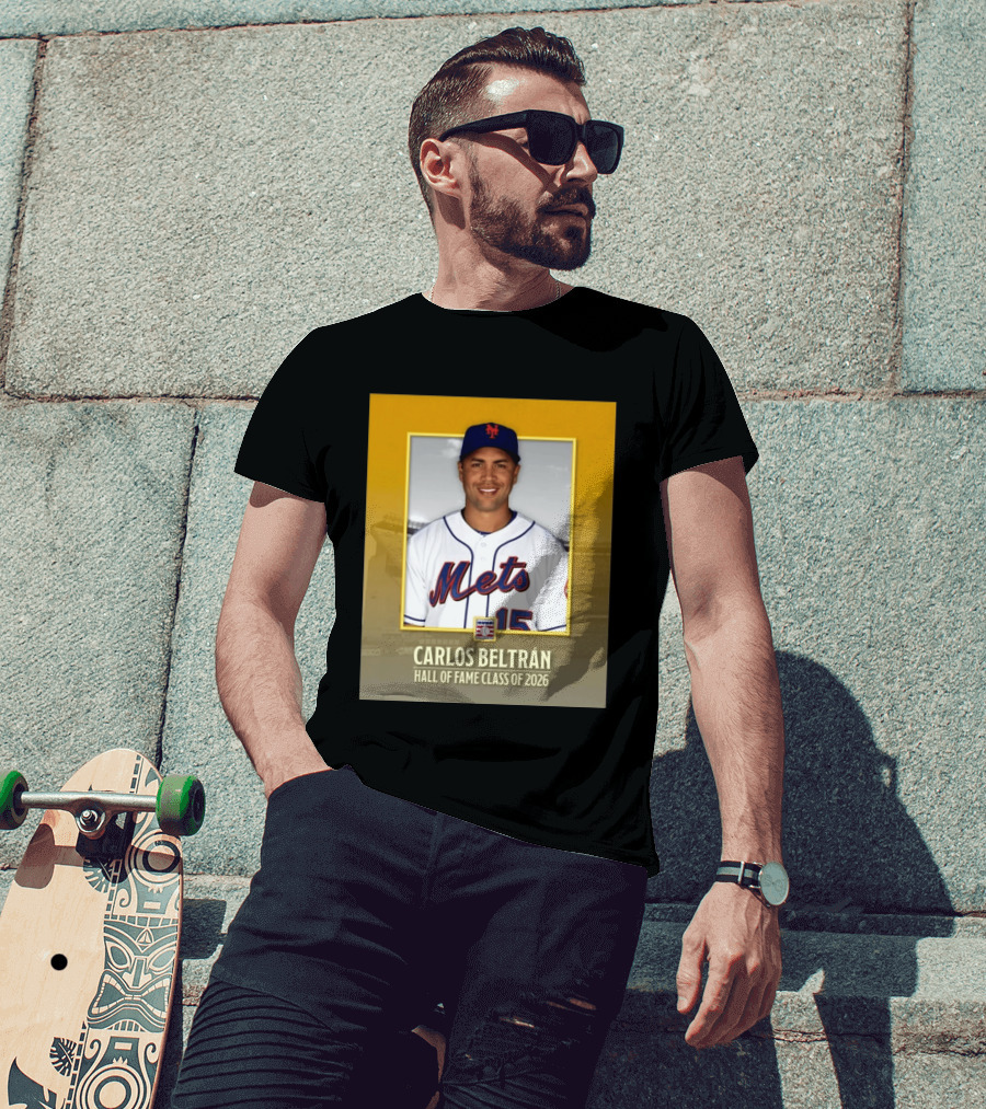 Carlos Beltrán Mets Hall Of Fame Class Of 2026 Induction T-Shirt