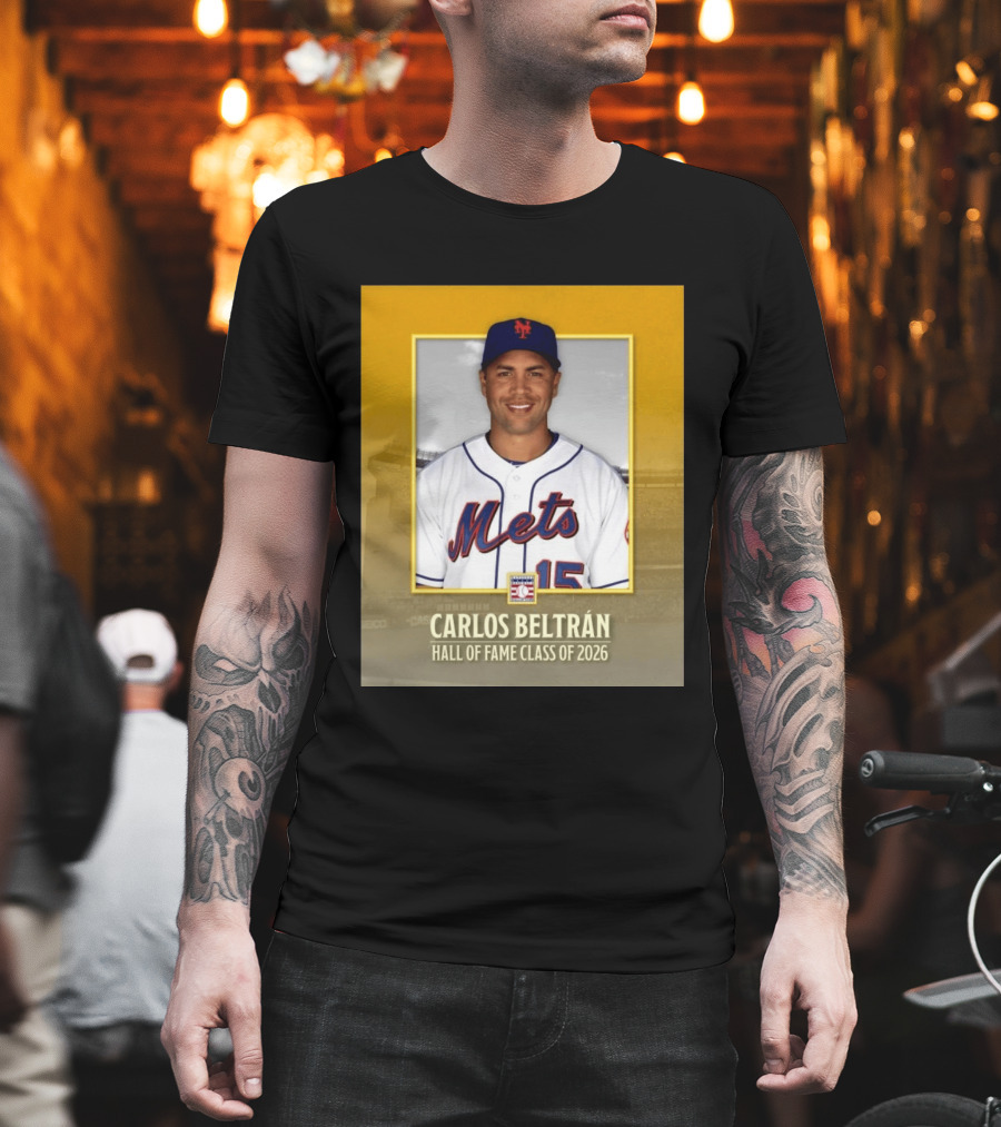 Carlos Beltrán Mets Hall Of Fame Class Of 2026 Induction T-Shirt