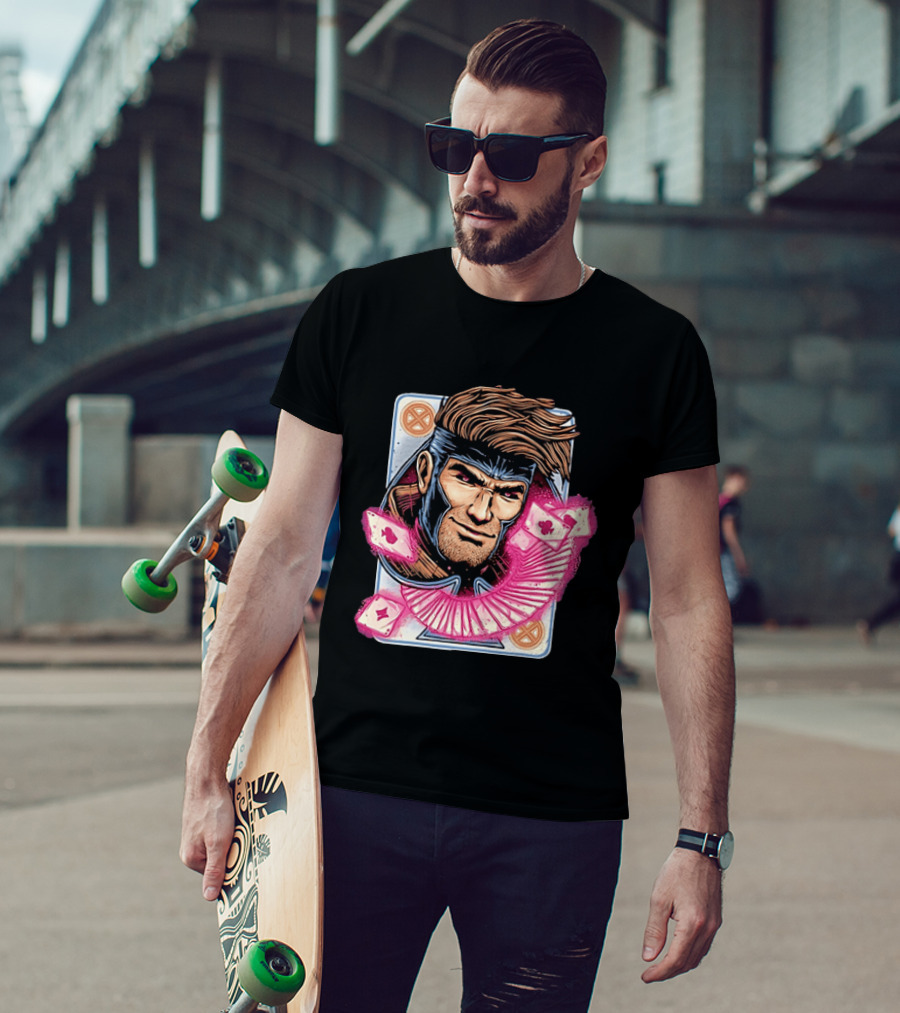 Marvel Gambit X Men Playing Card Super Hero T-Shirt