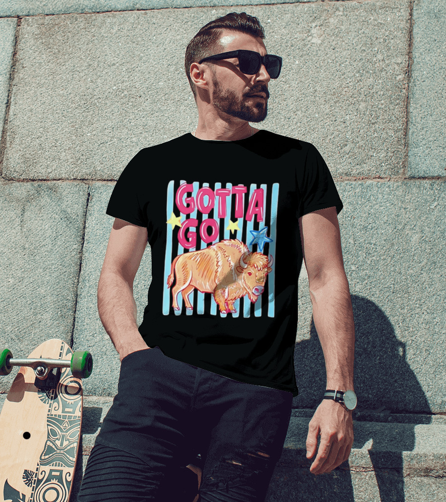 Gotta Go Buffalo Stars Stripes Wildlife Bison T-Shirt