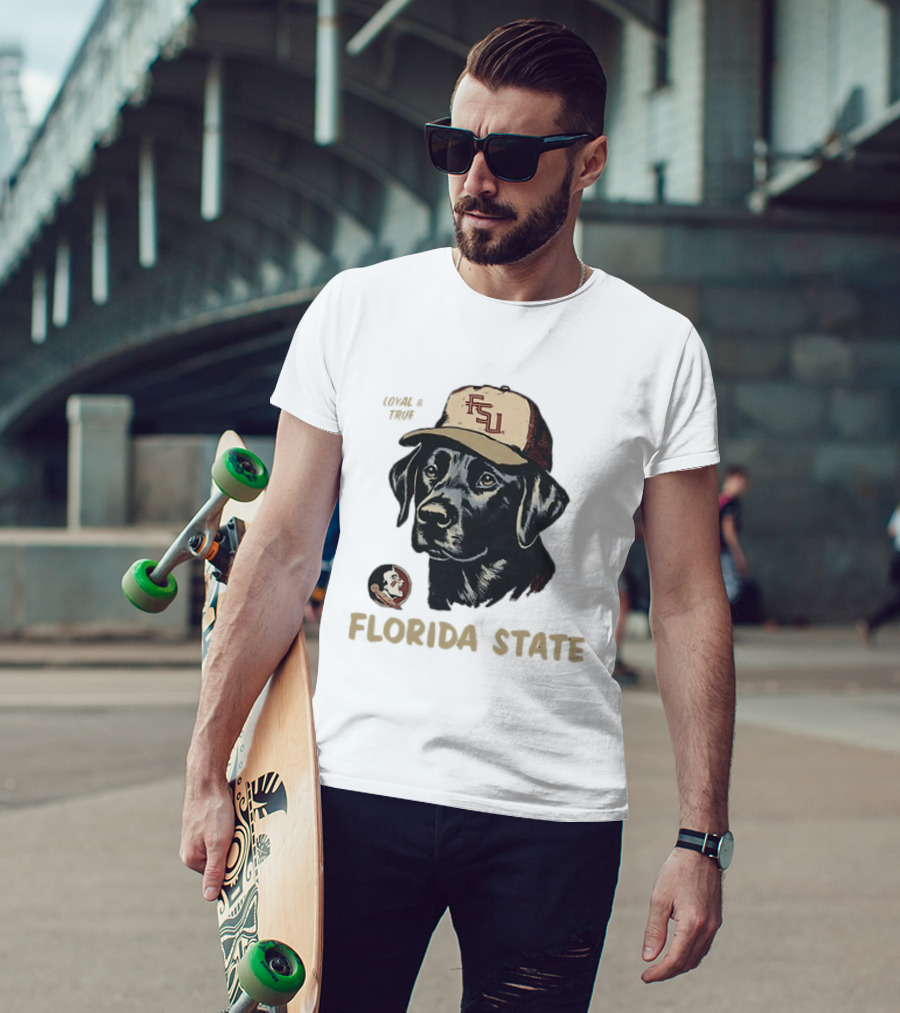 Florida State Loyal And True Labrador Retriever FSU Hat Fan Gear T-Shirt