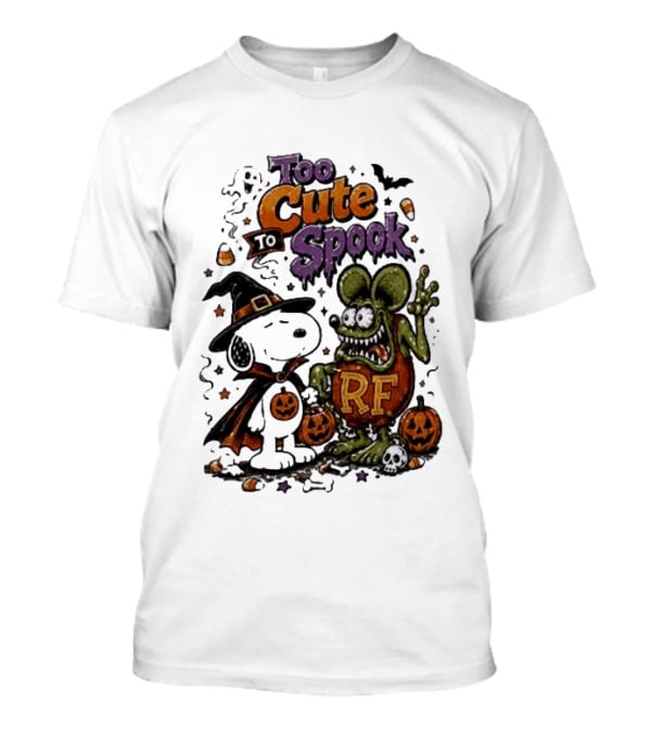 Too Cute To Spook Peanuts Snoopy X Rat Fink Halloween T-Shirt