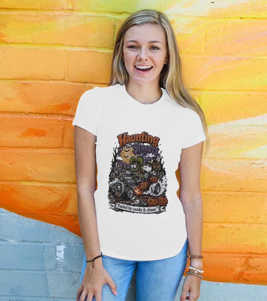 Peanuts Snoopy X Rat Fink Haunting The Streets Fueled By Candy & Chaos Halloween T-Shirt