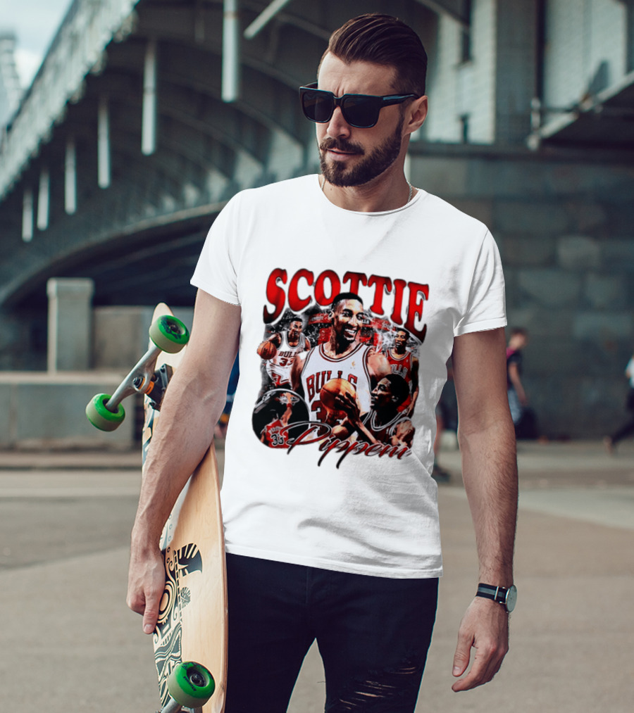 Scottie Pippen Chicago Bulls Basketball Legend 33 T-Shirt