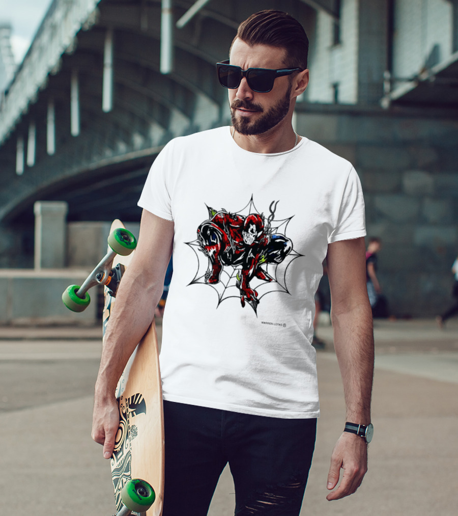 Spider Man Marvel Comics Warren Lotas Skull Web T-Shirt