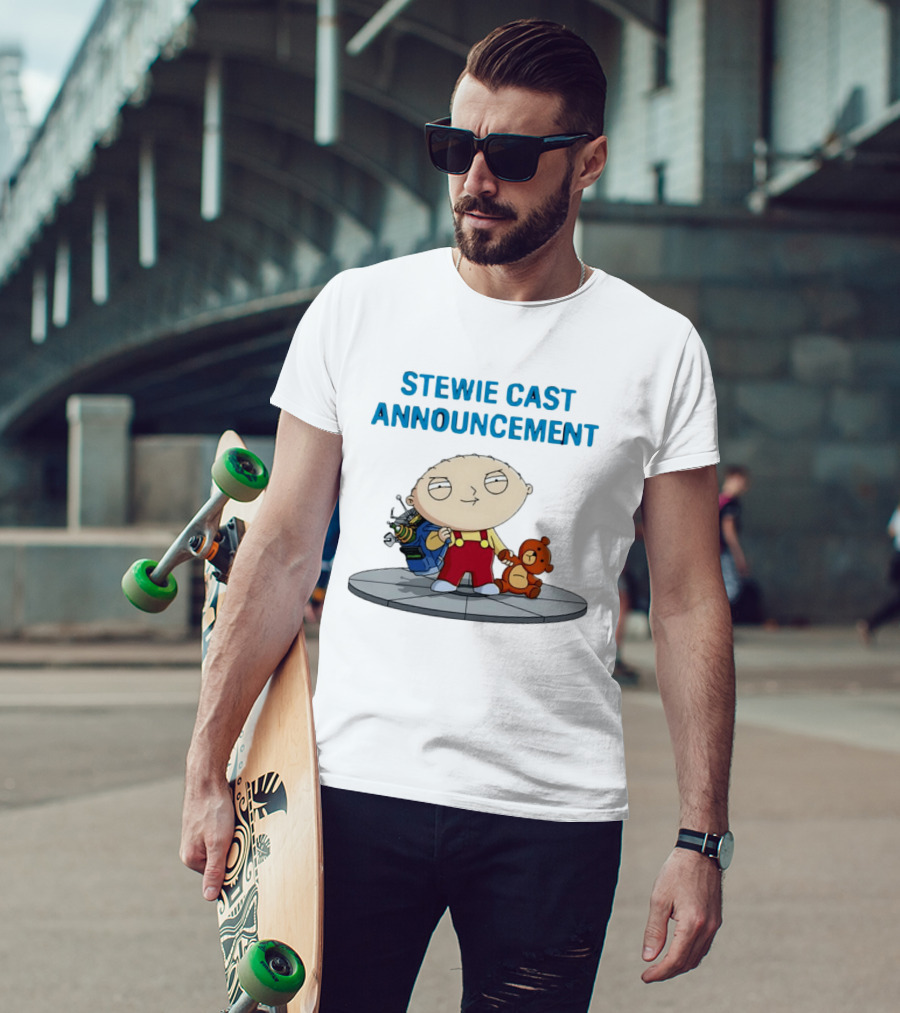 Stewie Griffin Family Guy Cast Announcement T-Shirt