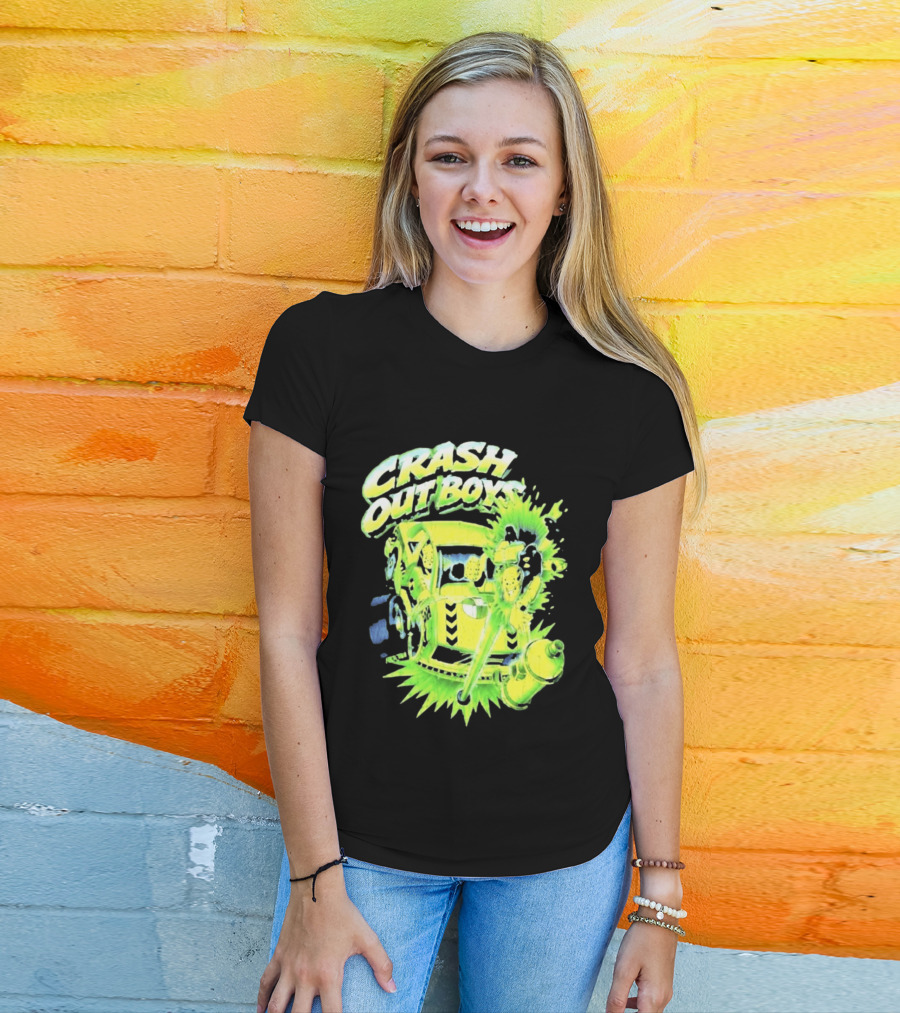 Adrien Broner Crash Out Boys Reven Brand Explosive Cartoon Car Scene T-Shirt
