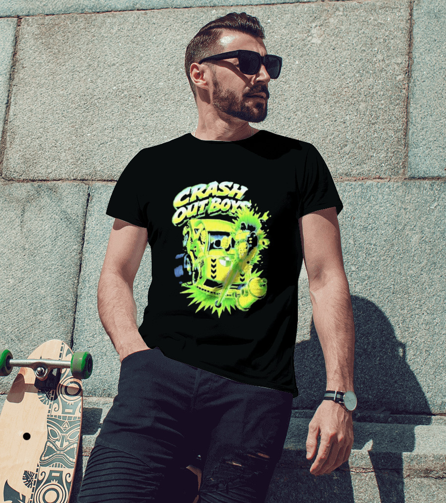 Adrien Broner Crash Out Boys Reven Brand Explosive Cartoon Car Scene T-Shirt