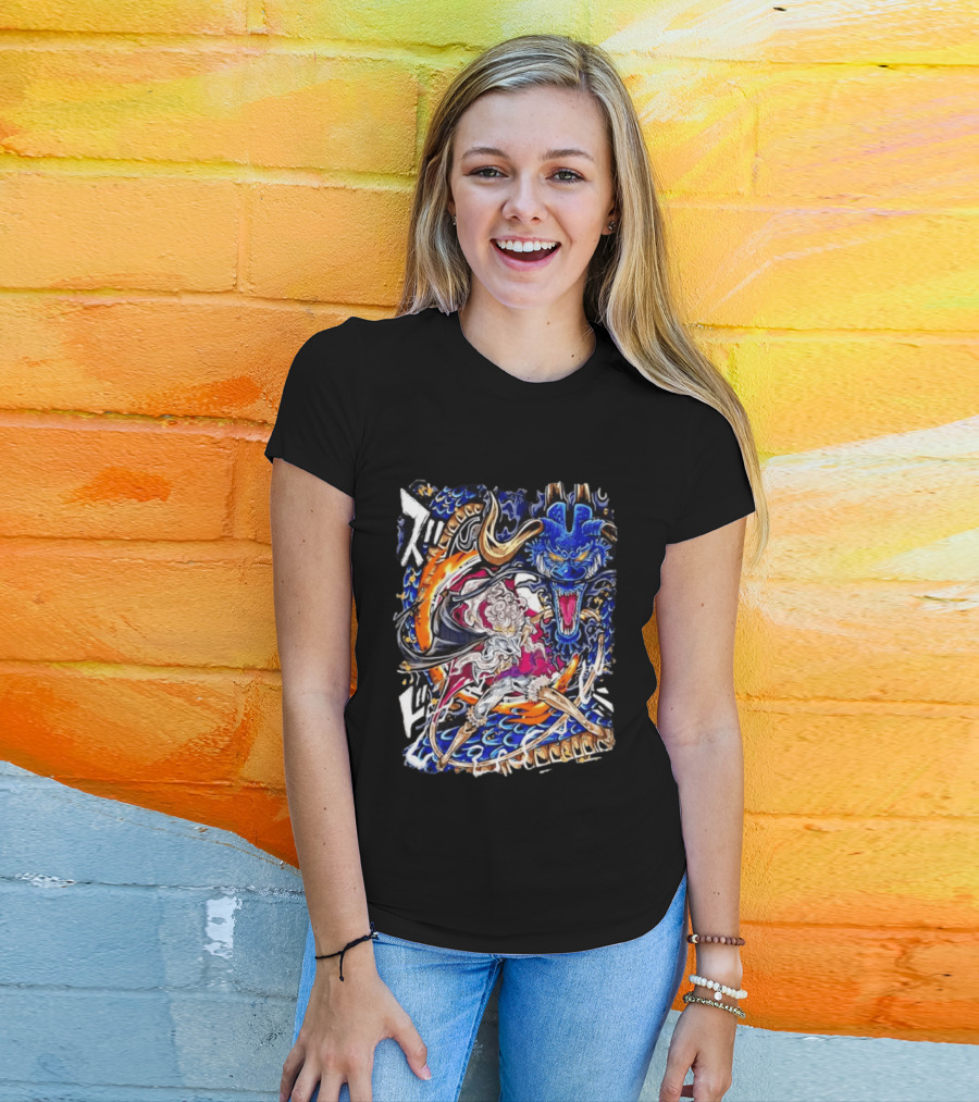 Monkey D Luffy Gear 5 Vs Kaido Epic One Piece Anime Manga Battle Scene T-Shirt