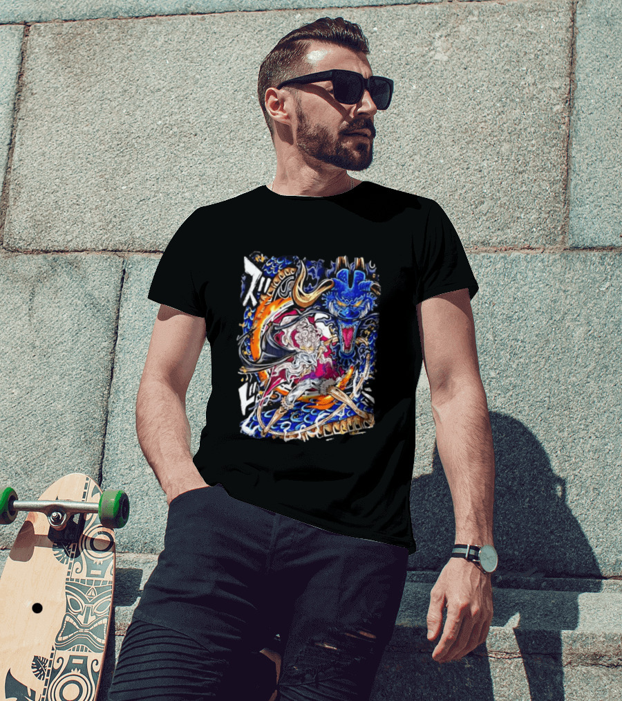 Monkey D Luffy Gear 5 Vs Kaido Epic One Piece Anime Manga Battle Scene T-Shirt