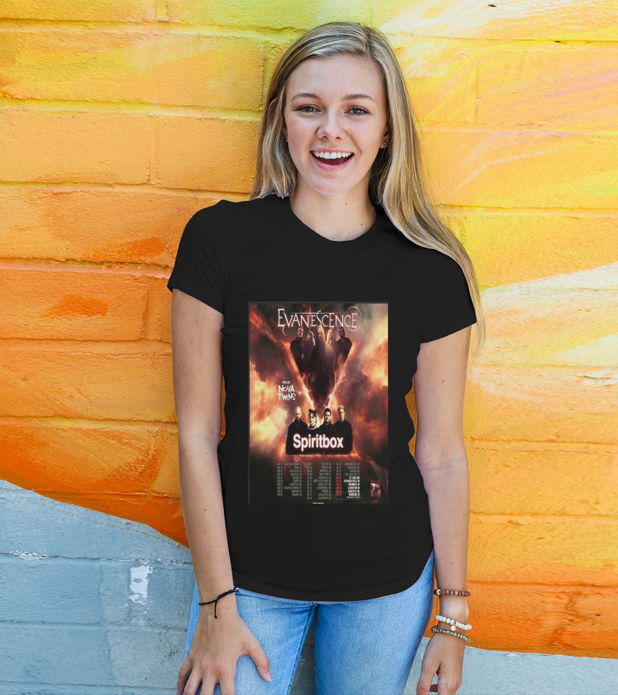 Evanescence US Tour 2026 Featuring Nova Twins And Spiritbox T-Shirt
