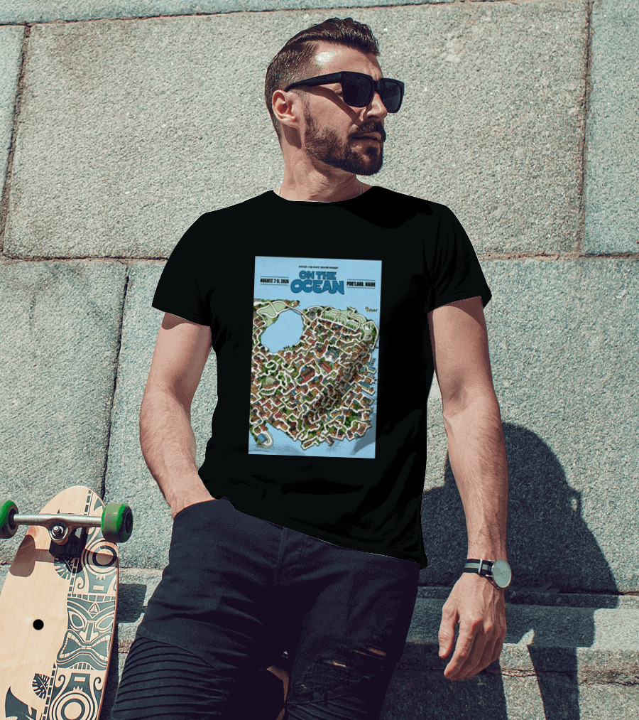 Guster The State Theatre Present On The Ocean August 7 9 2026 Portland Maine T-Shirt