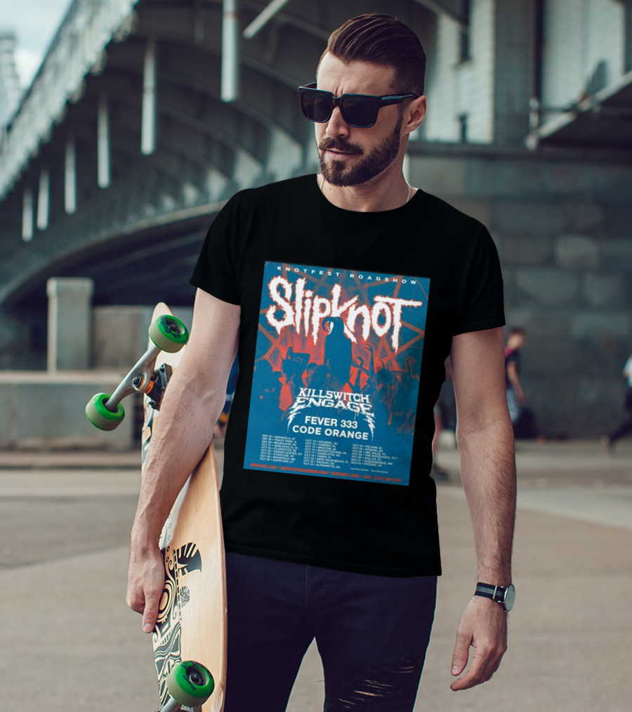 Knotfest Roadshow Slipknot Killswitch Engage Fever 333 Code Orange Tour Dates T-Shirt