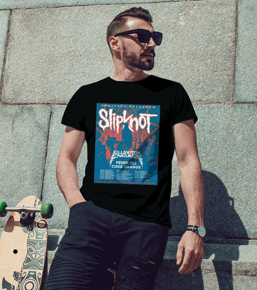 Knotfest Roadshow Slipknot Killswitch Engage Fever 333 Code Orange Tour Dates T-Shirt