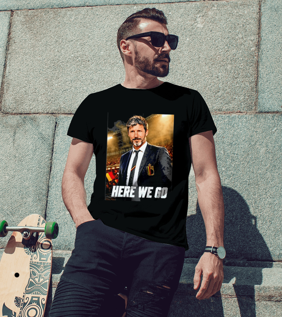 Mark Van Bommel Belgium Coach Announcement Here We Go Soccer Stadium T-Shirt