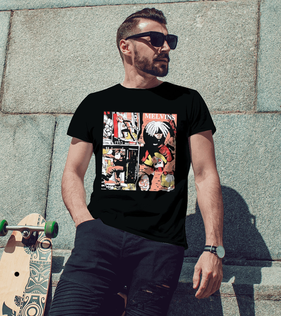 Melvins Brian Walsby Cartoon Art Alternative Rock T-Shirt
