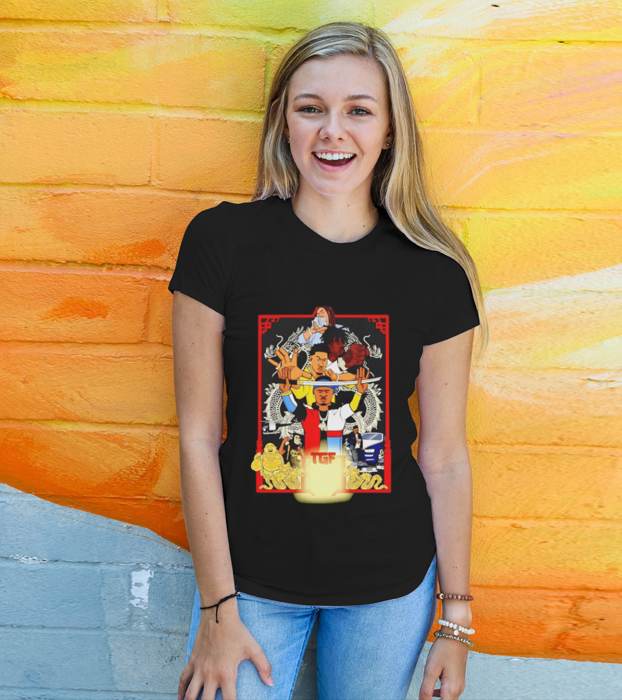 TGF Stinc Team Collage Streetwear Urban Dragons And Cars T-Shirt