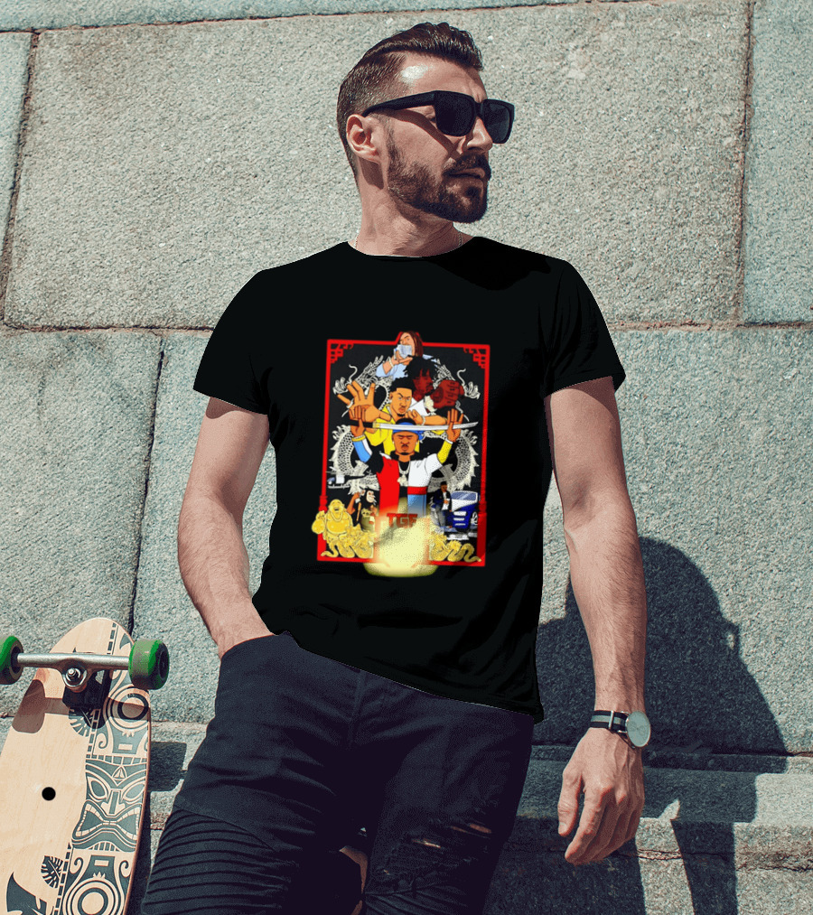 TGF Stinc Team Collage Streetwear Urban Dragons And Cars T-Shirt