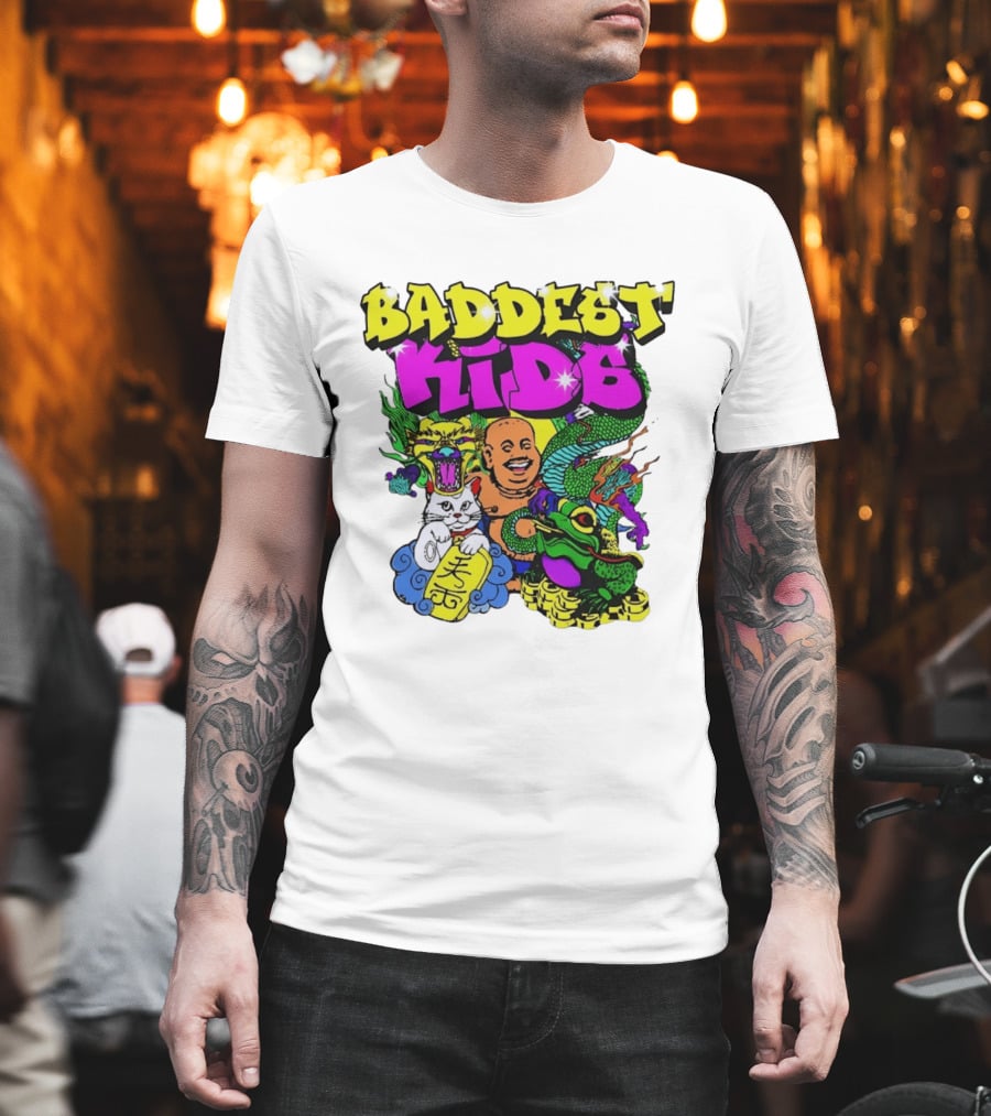 Baddest Kids Buddha Dragon Cat Frog T-Shirt