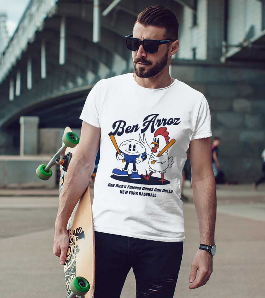 Ben Arroz Ben Rice's Famous Arroz Con Pollo New York Baseball T-Shirt