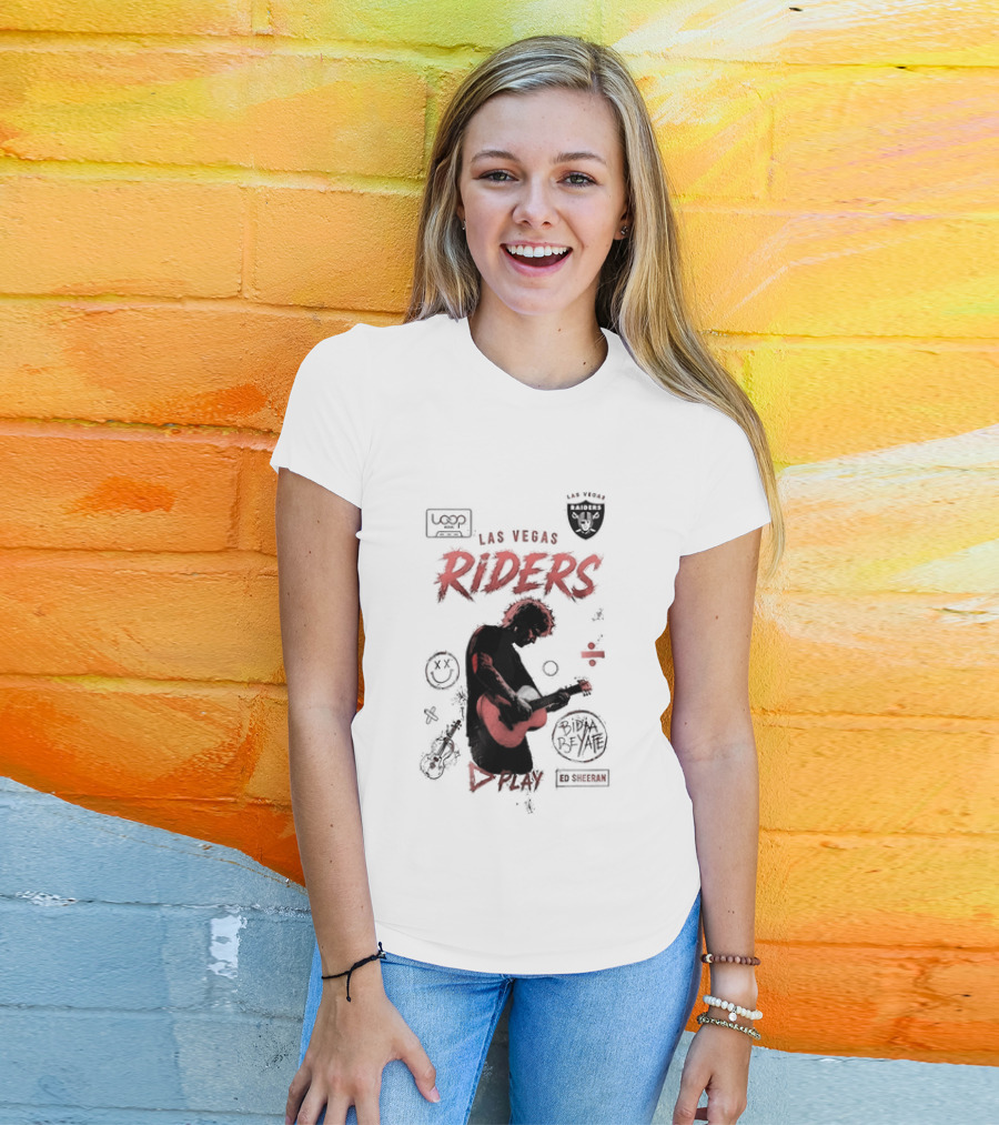 Las Vegas Riders Ed Sheeran Raiders Collage T-Shirt