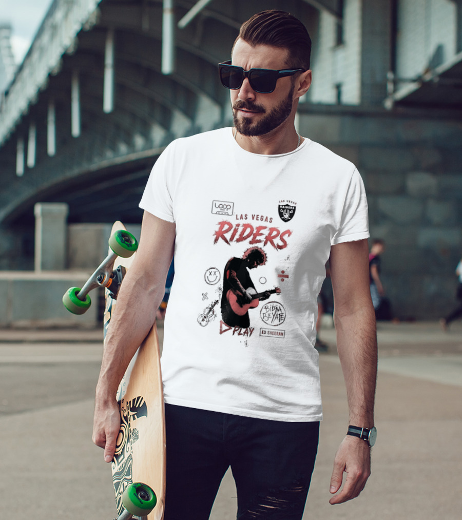 Las Vegas Riders Ed Sheeran Raiders Collage T-Shirt