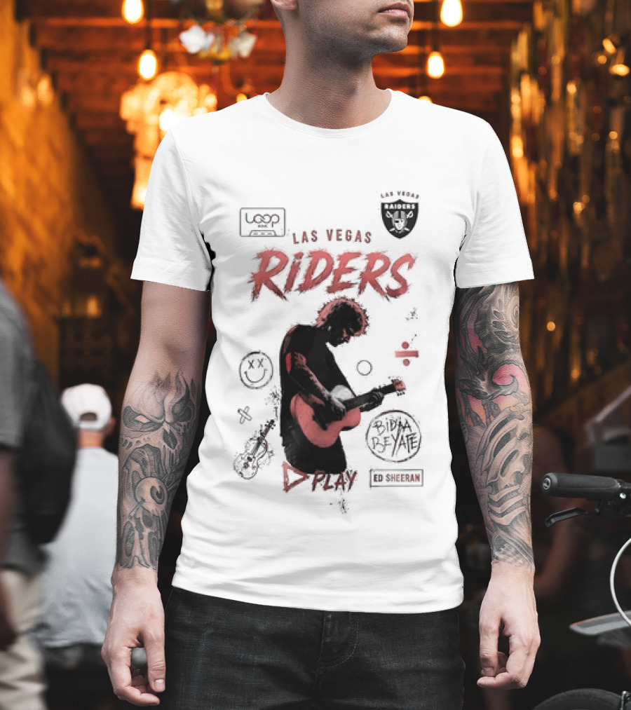 Las Vegas Riders Ed Sheeran Raiders Collage T-Shirt