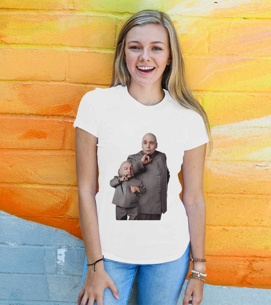 Dr Evil And Mini Me Iconic Duo Mike Myers Verne Troyer T-Shirt