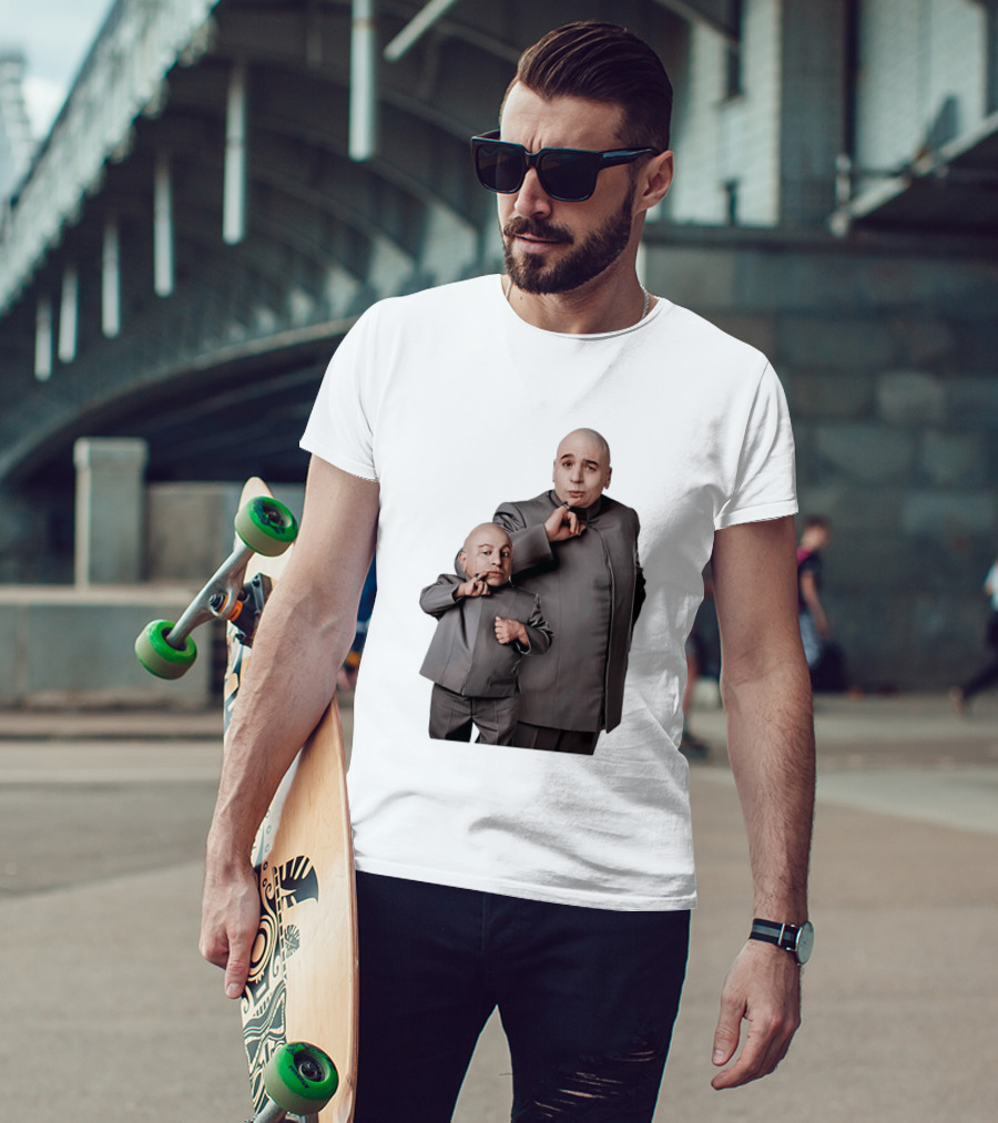 Dr Evil And Mini Me Iconic Duo Mike Myers Verne Troyer T-Shirt
