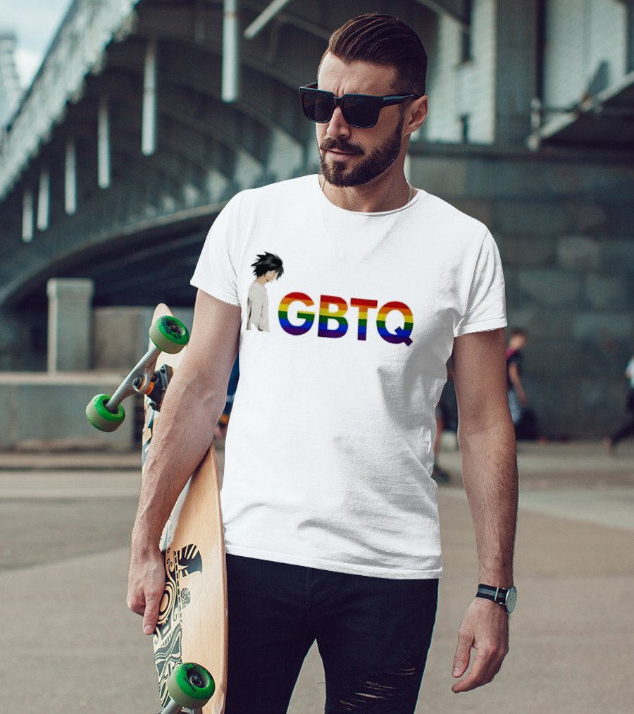 L Lawliet Death Note LGBTQ Rainbow Pride Month T-Shirt