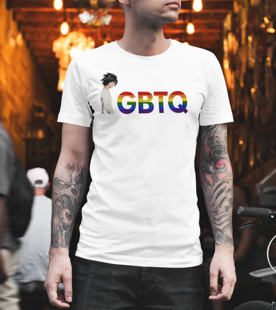 L Lawliet Death Note LGBTQ Rainbow Pride Month T-Shirt