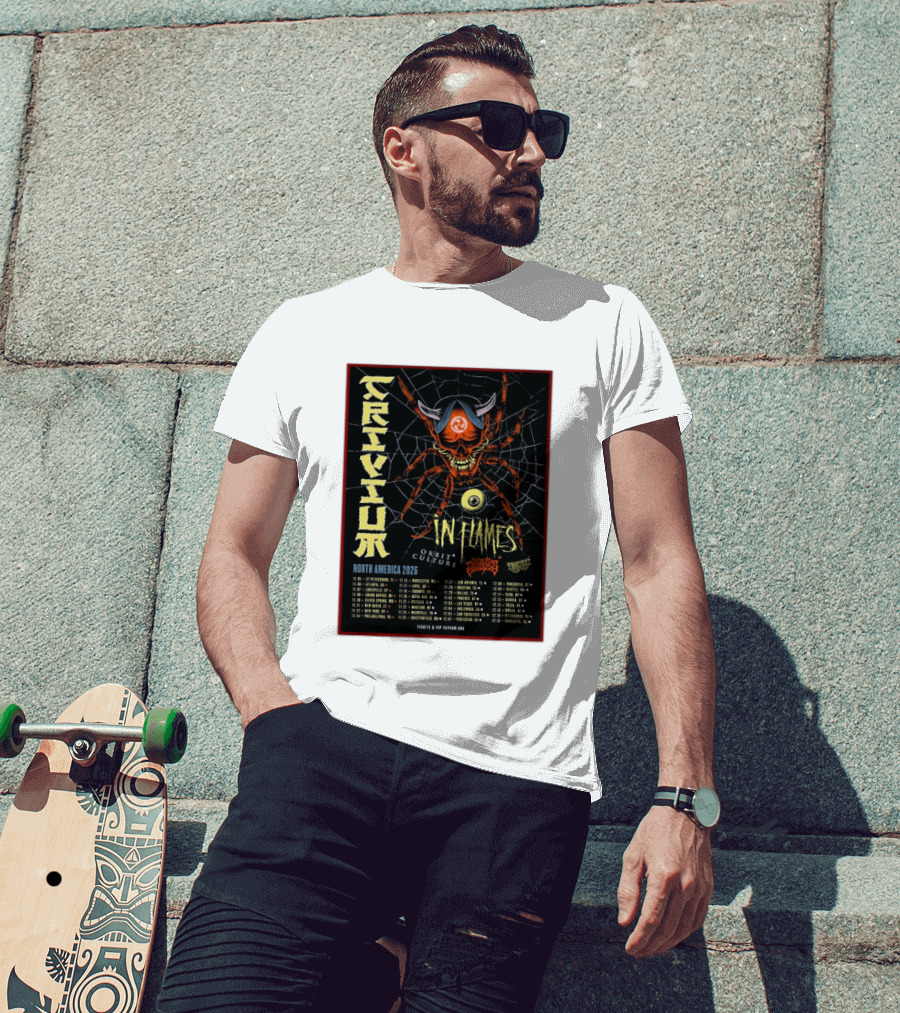 Trivium In Flames Orbit Culture Fit For An Autopsy North America 2026 Tour Dates And Locations T-Shirt