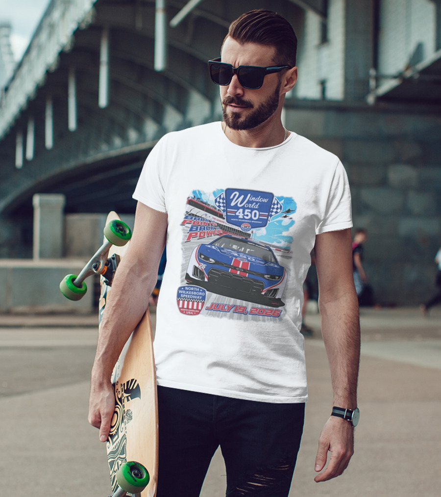 Window World 450 North Wilkesboro Speedway Race July 19 2026 Back To Back Power Racing Event T-Shirt