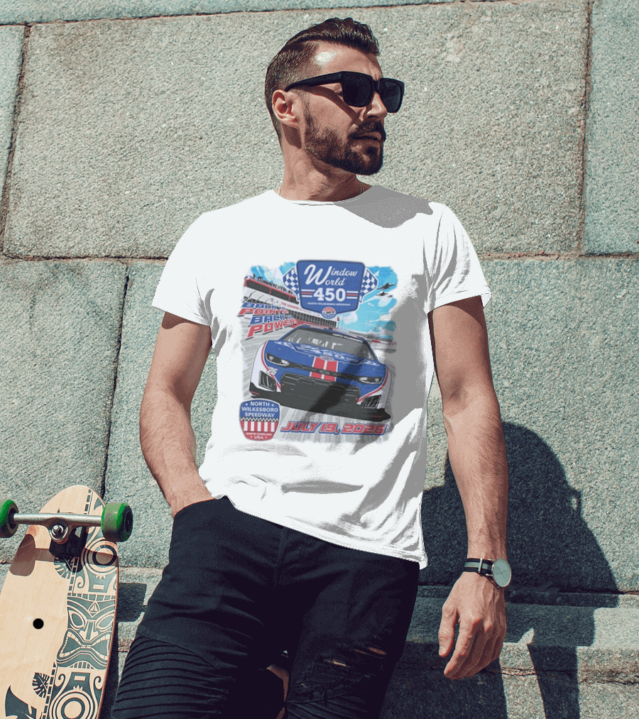 Window World 450 North Wilkesboro Speedway Race July 19 2026 Back To Back Power Racing Event T-Shirt