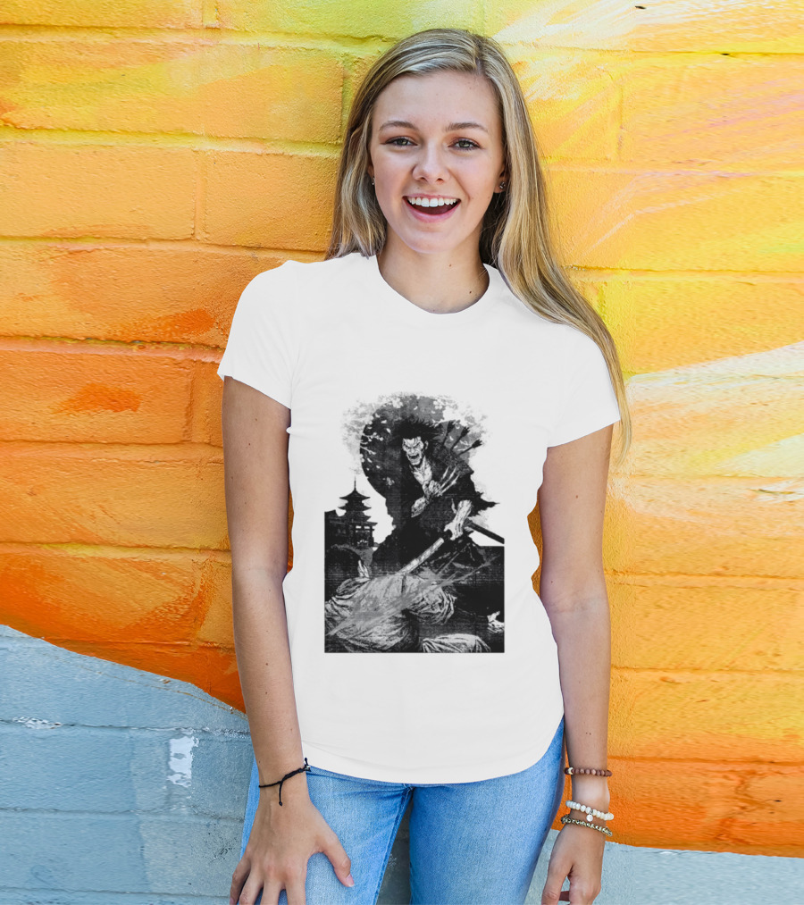 Wolverine Logan Marvel Comics Samurai Japan Sakura Cherry Blossoms Battling Warrior Scene T-Shirt