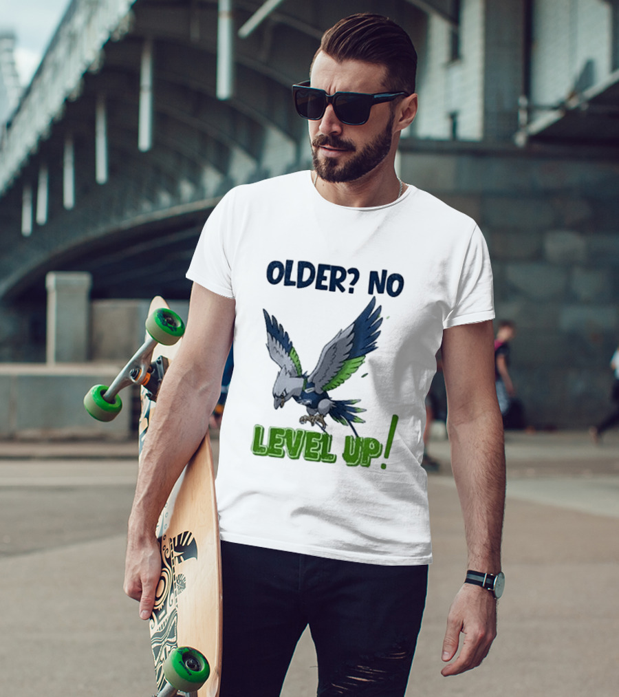 Seattle Seahawks Pokemon 30th Anniversary Older No Level Up T-Shirt