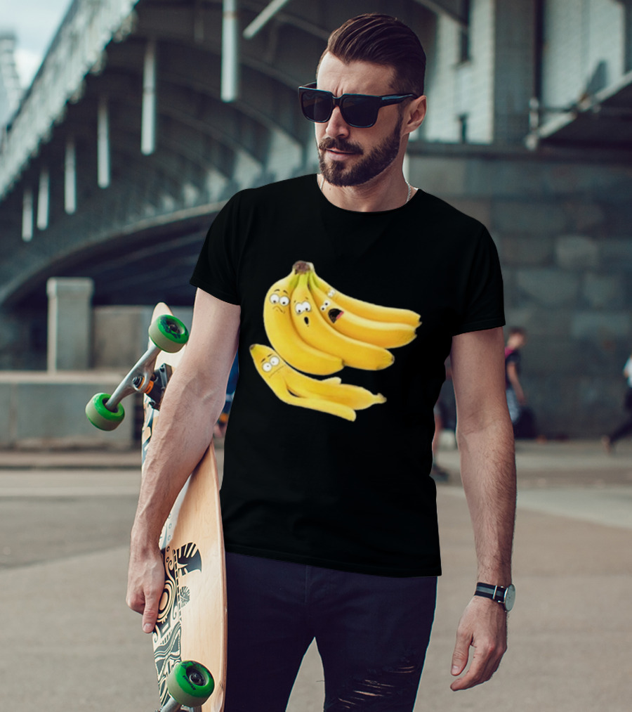 Funny Banana Massacre Organic Bunch Faces T-Shirt