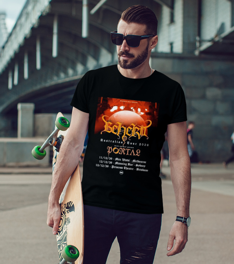 Sombre Dessein Beherit Australian Tour 2026 Special Guests Portal Tour Dates T-Shirt