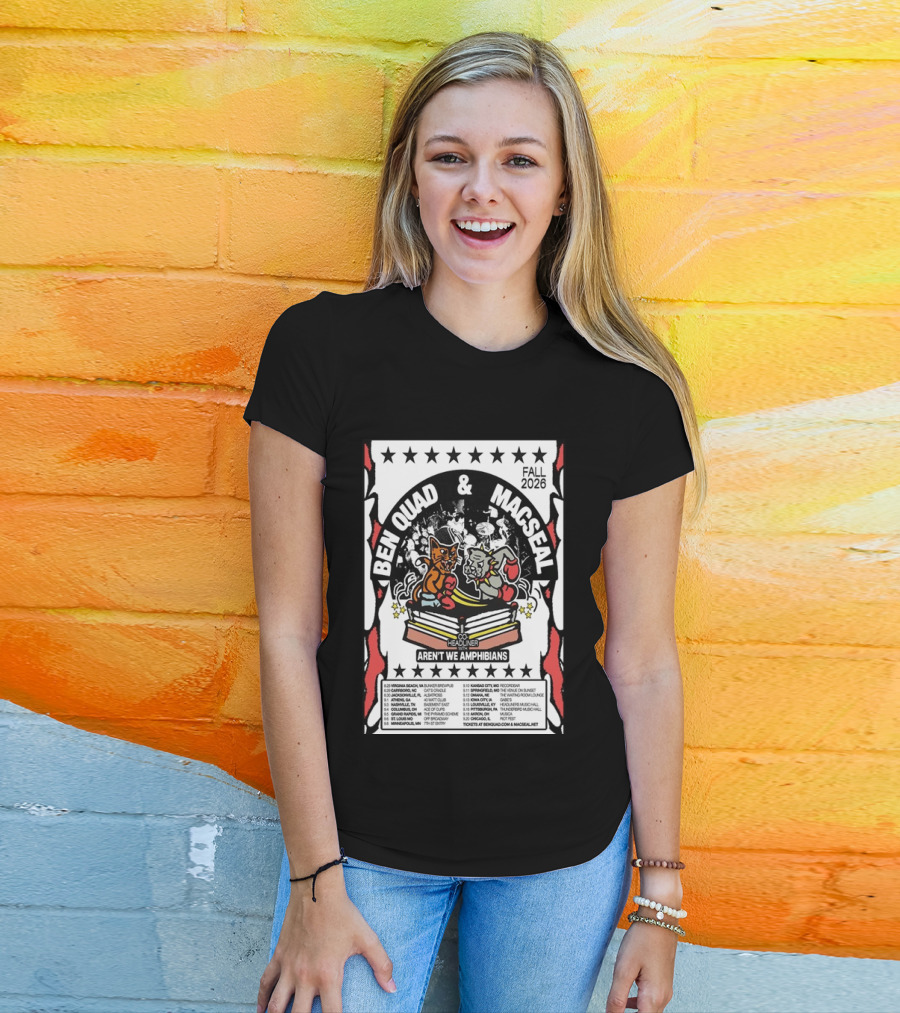 Ben Quad And Macseal Fall 2026 Tour Aren't We Amphibians Co Headliner T-Shirt